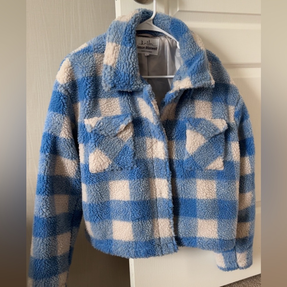 Jason Maxwell Designer Buffalo plaid Sherpa
